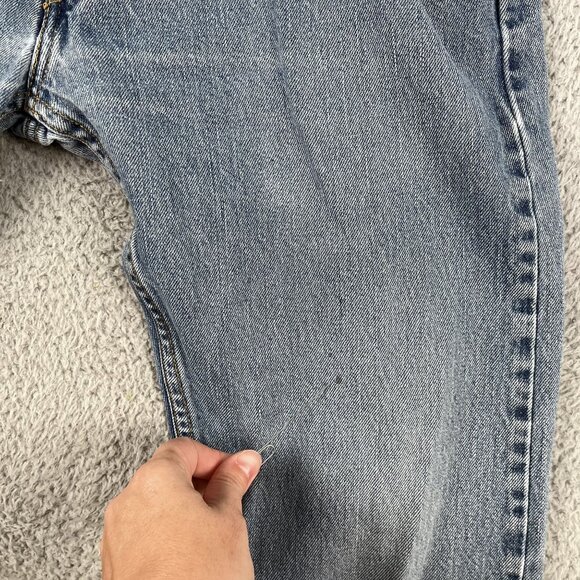 Y2K Levi's 505 Mens Straight Fit Light Wash Jeans Sz 34 x 30 - Picture 5 of 6